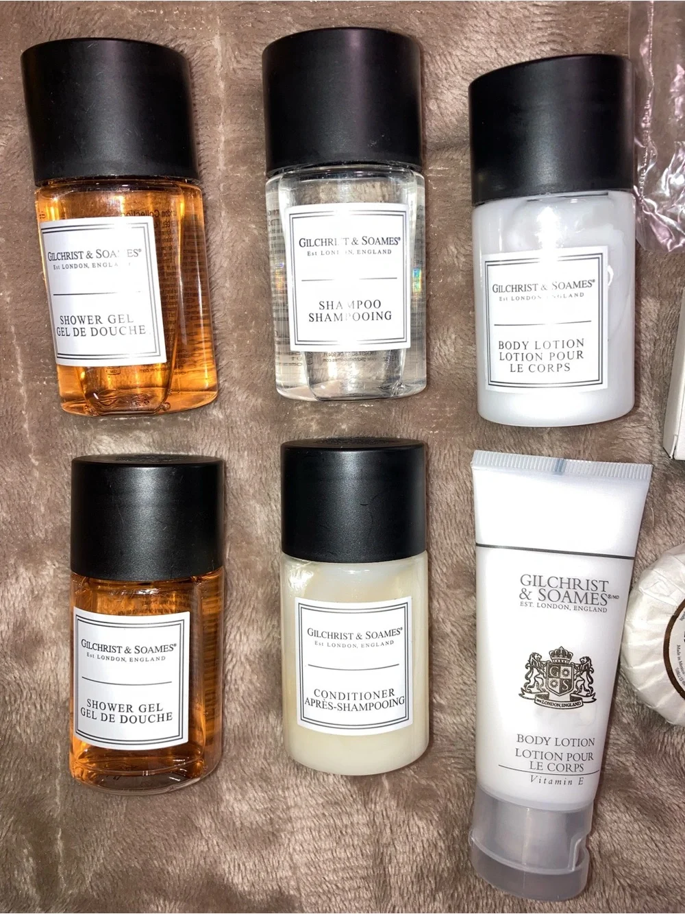 10 Piece Gilchrist & Soames Hotel Travel Size Toiletry Set